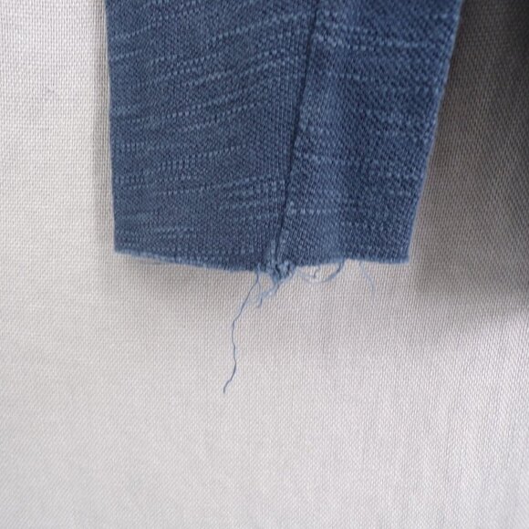 Zara Man Men's Textured Cotton Crew Jersey - blue, size S - Picture 4 of 9